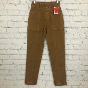 NWT Spanx Stretch Twill Straight Leg Pant Size XS Acorn Brown